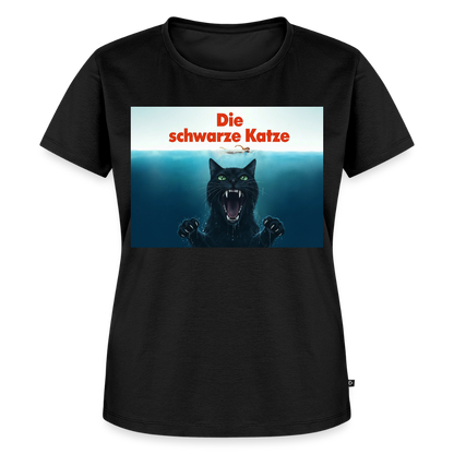 Die schwarze Katze – Krümel taucht auf | Frauen Premium T-Shirt - Schwarz