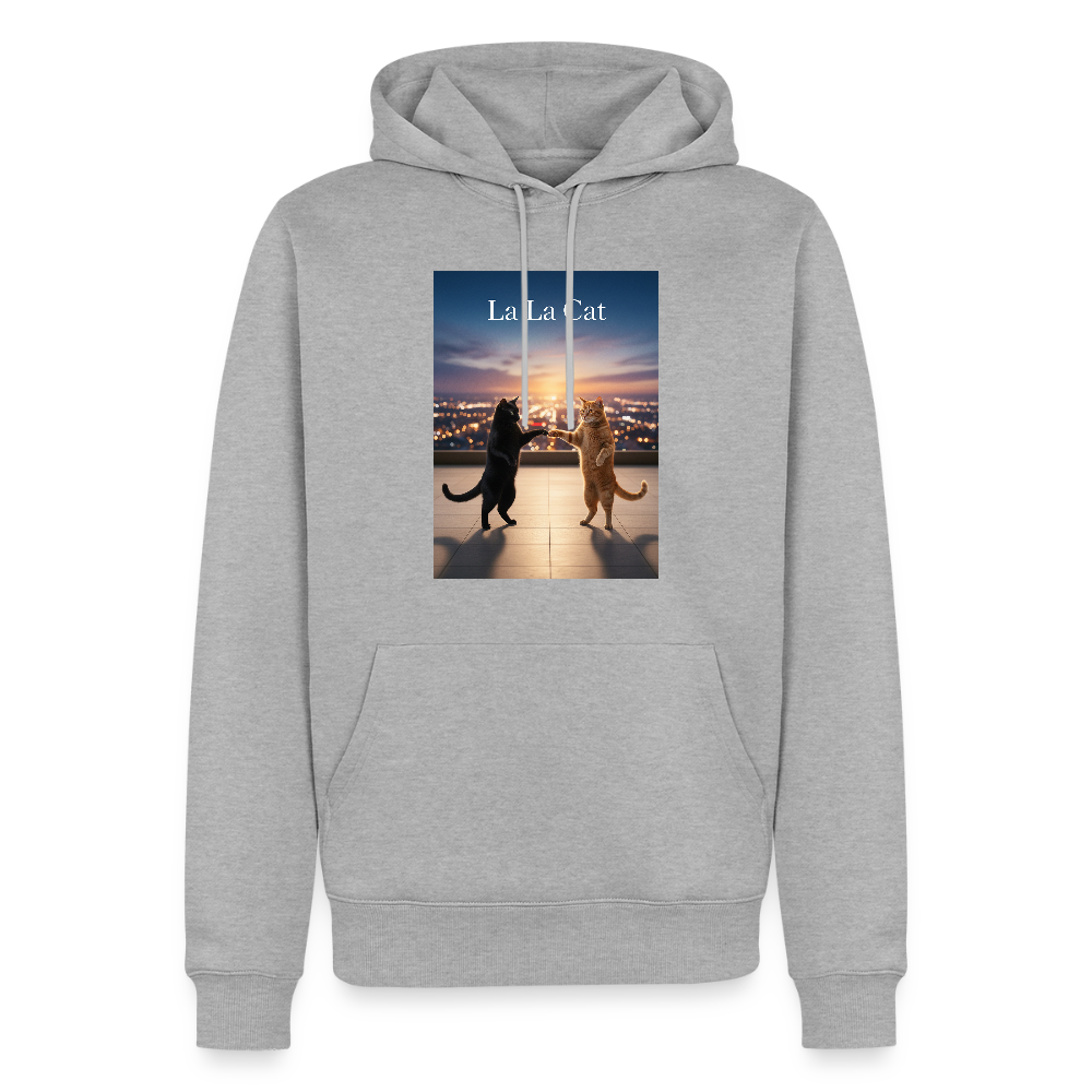 La La Cat – Tanz über den Dächern | Männer Premium Hoodie - Grau meliert