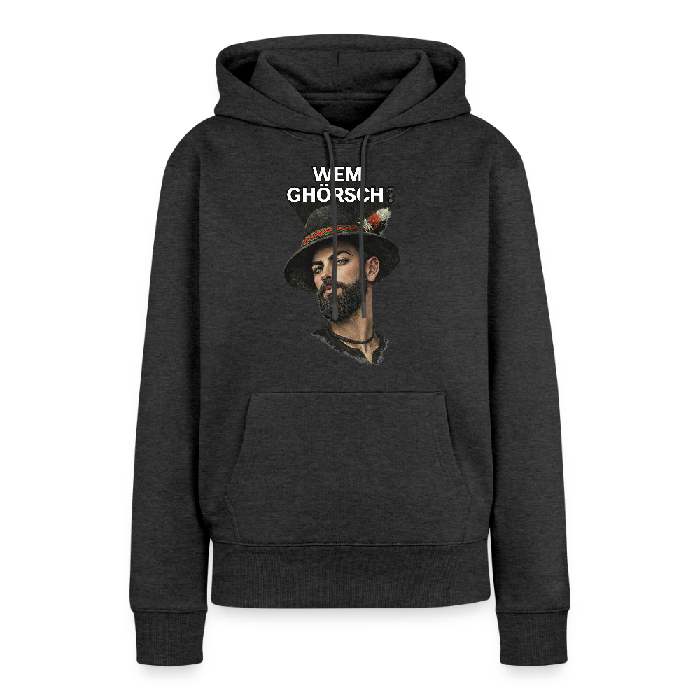 Wem ghörsch? – Alemannische Klärung | Frauen Premium Hoodie - Anthrazit meliert