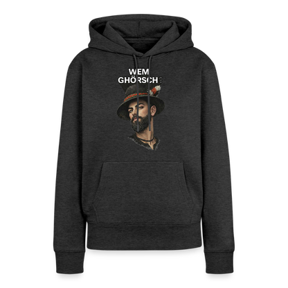 Wem ghörsch? – Alemannische Klärung | Frauen Premium Hoodie - Anthrazit meliert