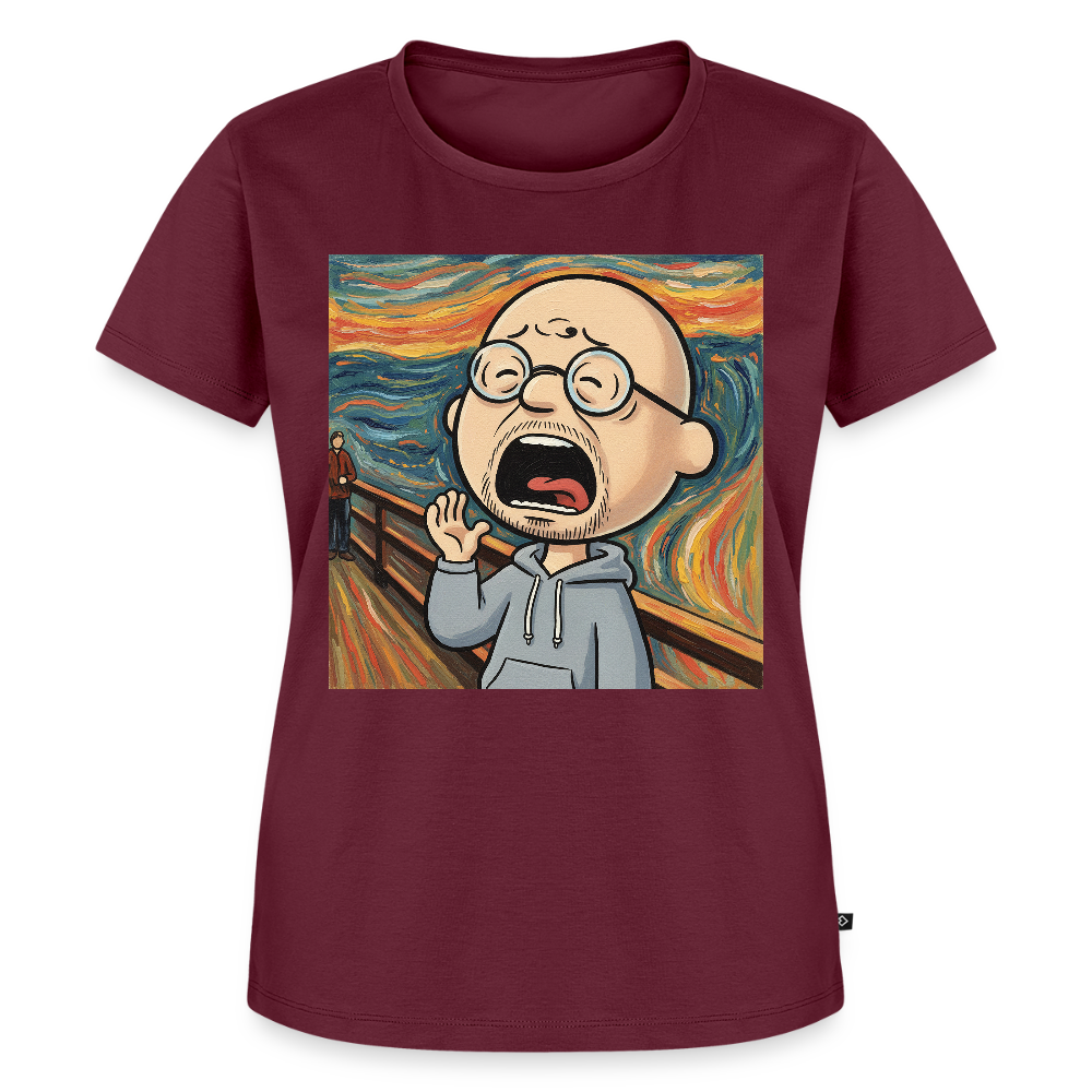 Der Schrei… aber heute bin ich dran | Frauen Premium T-Shirt - Burgunderrot