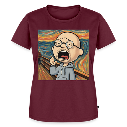 Der Schrei… aber heute bin ich dran | Frauen Premium T-Shirt - Burgunderrot