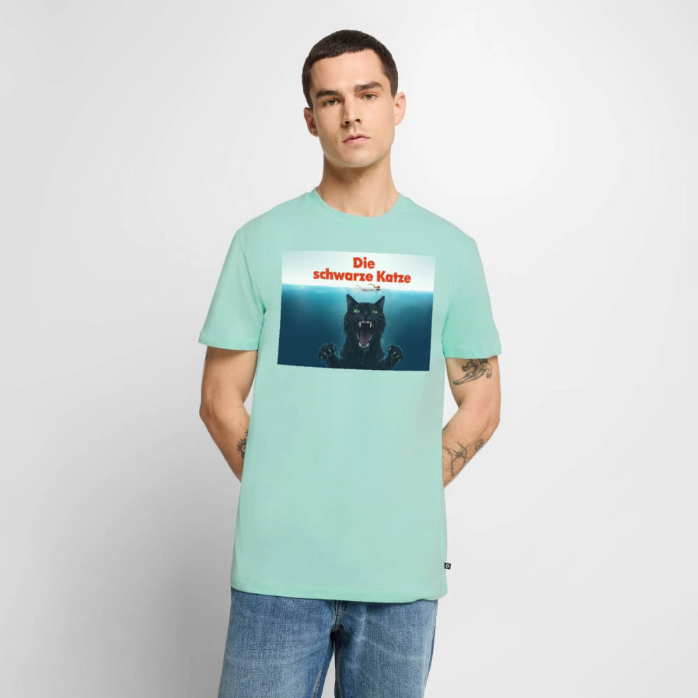 Die schwarze Katze – Krümel taucht auf | Männer Premium T-Shirt - Mint 