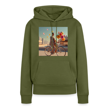 Fahrt ins Ungewisse (mit Blumen) | Frauen Premium Hoodie - Khaki