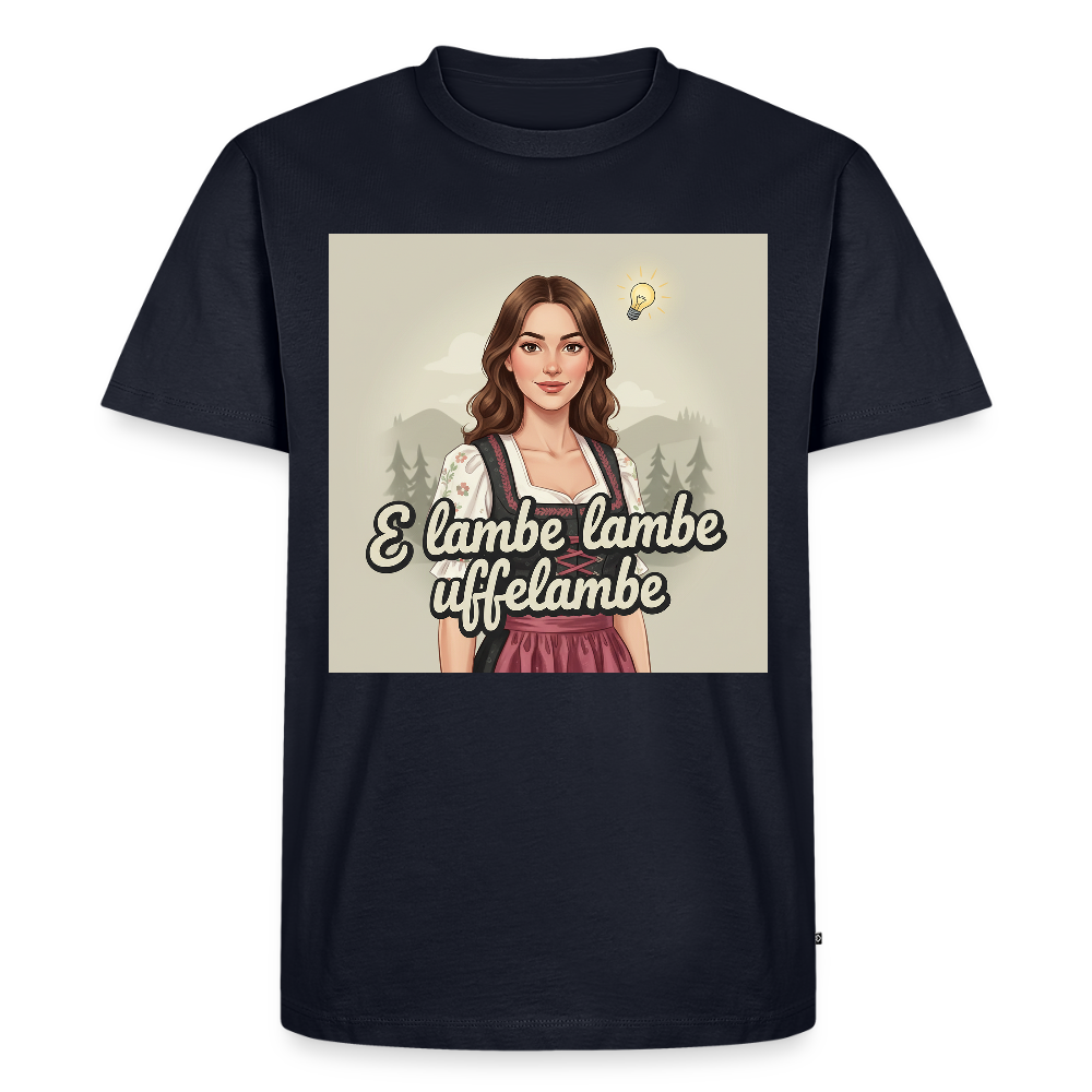 E Lambe, lambe, uffelambe – Alemannischer Geistesblitz | Männer Premium T-Shirt - Navy