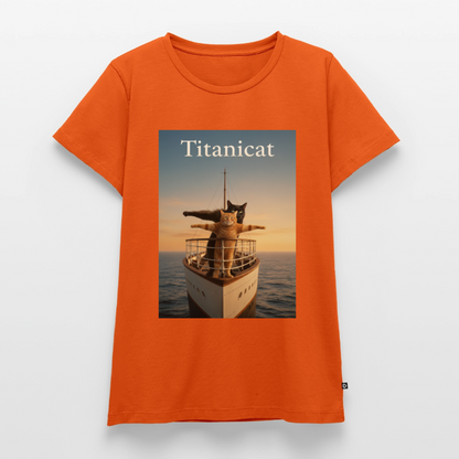 Titanicat – Ich bin der König der Kratzbäume | Frauen Premium T-Shirt - Orange 