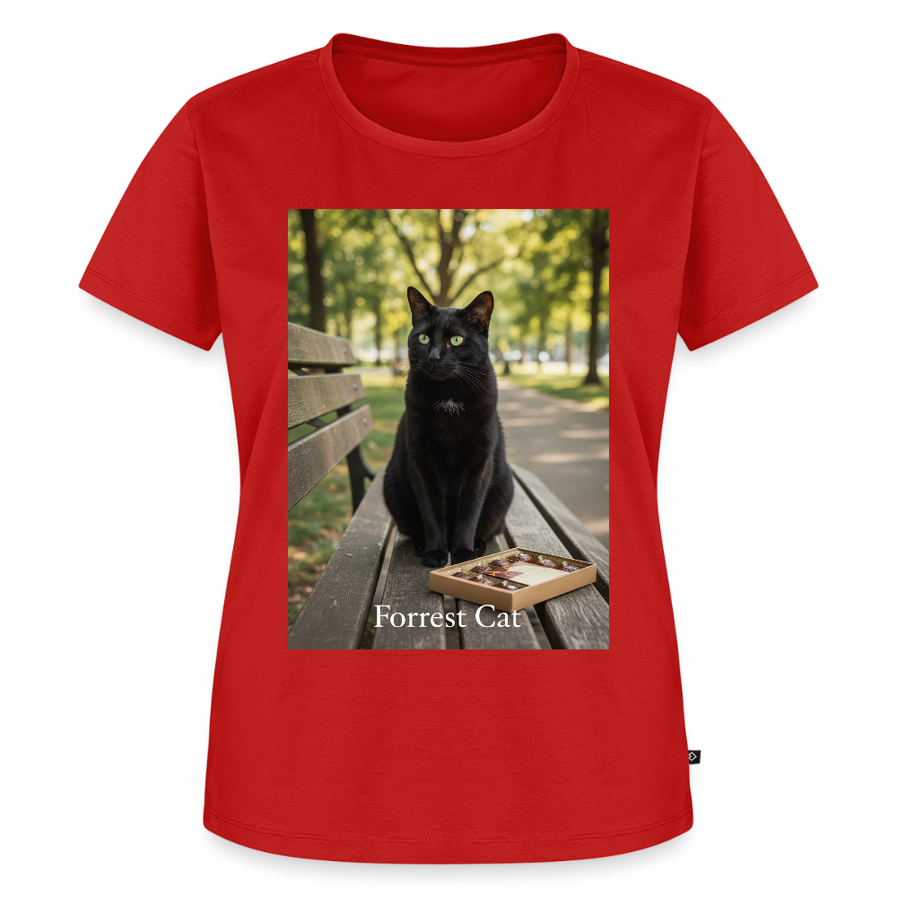 Forrest Cat – Krümel wartet | Frauen Premium T-Shirt - Rot