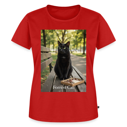 Forrest Cat – Krümel wartet | Frauen Premium T-Shirt - Rot