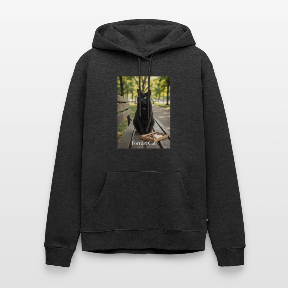 Forrest Cat – Krümel wartet | Männer Premium Hoodie - Anthrazit meliert