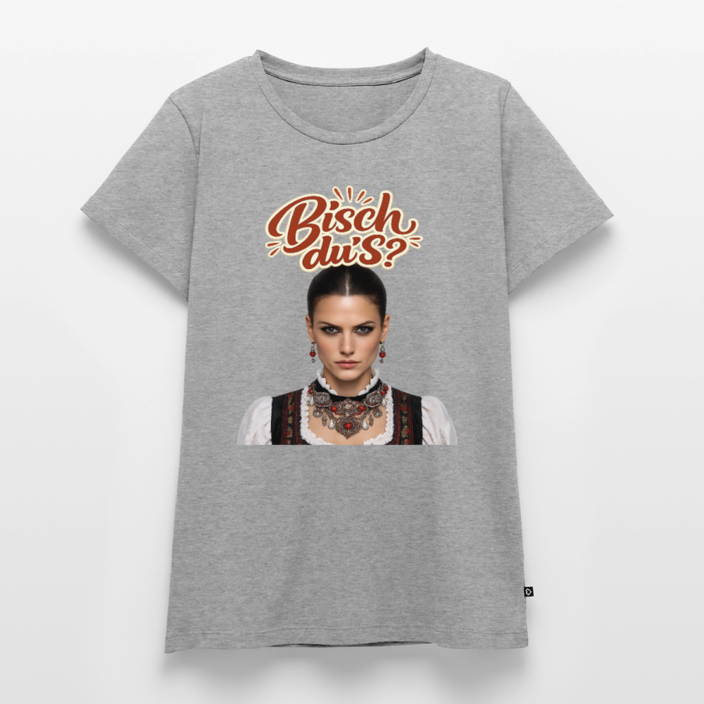 Schwarzwaldstolz – Sie weiß, wer sie isch | Frauen Premium T-Shirt - Grau meliert