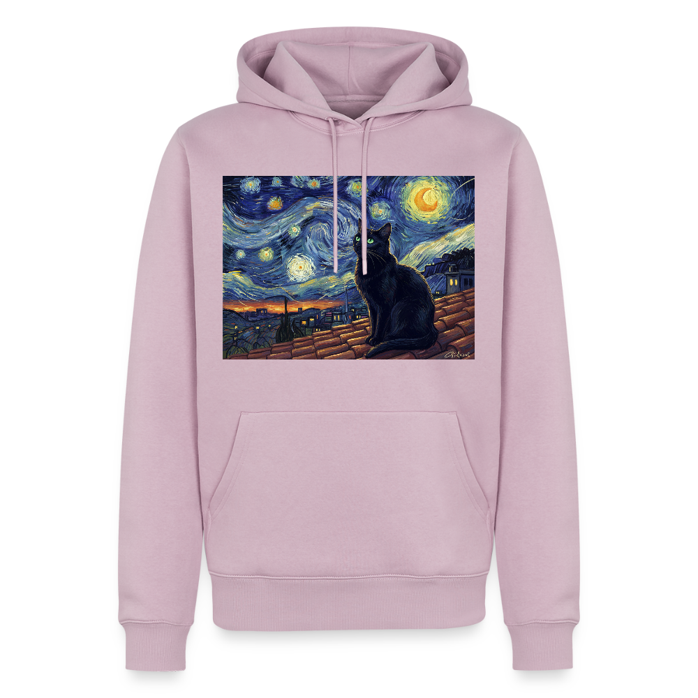 Sternennacht… aber die Katze denkt nach | Männer Premium Hoodie - Altrosa