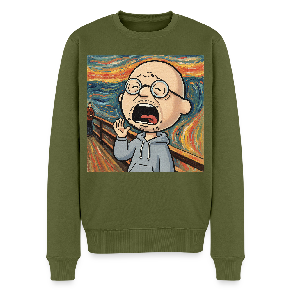 Der Schrei… aber heute bin ich dran |  Männer Premium Pullover - Khaki