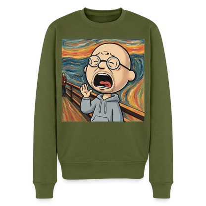 Der Schrei… aber heute bin ich dran |  Männer Premium Pullover - Khaki