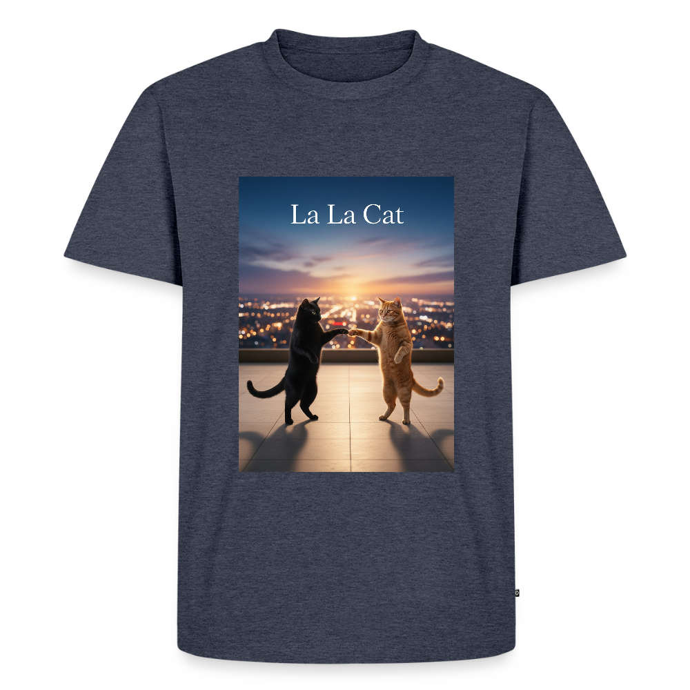 La La Cat – Tanz über den Dächern | Männer Premium T-Shirt - Jeansblau 