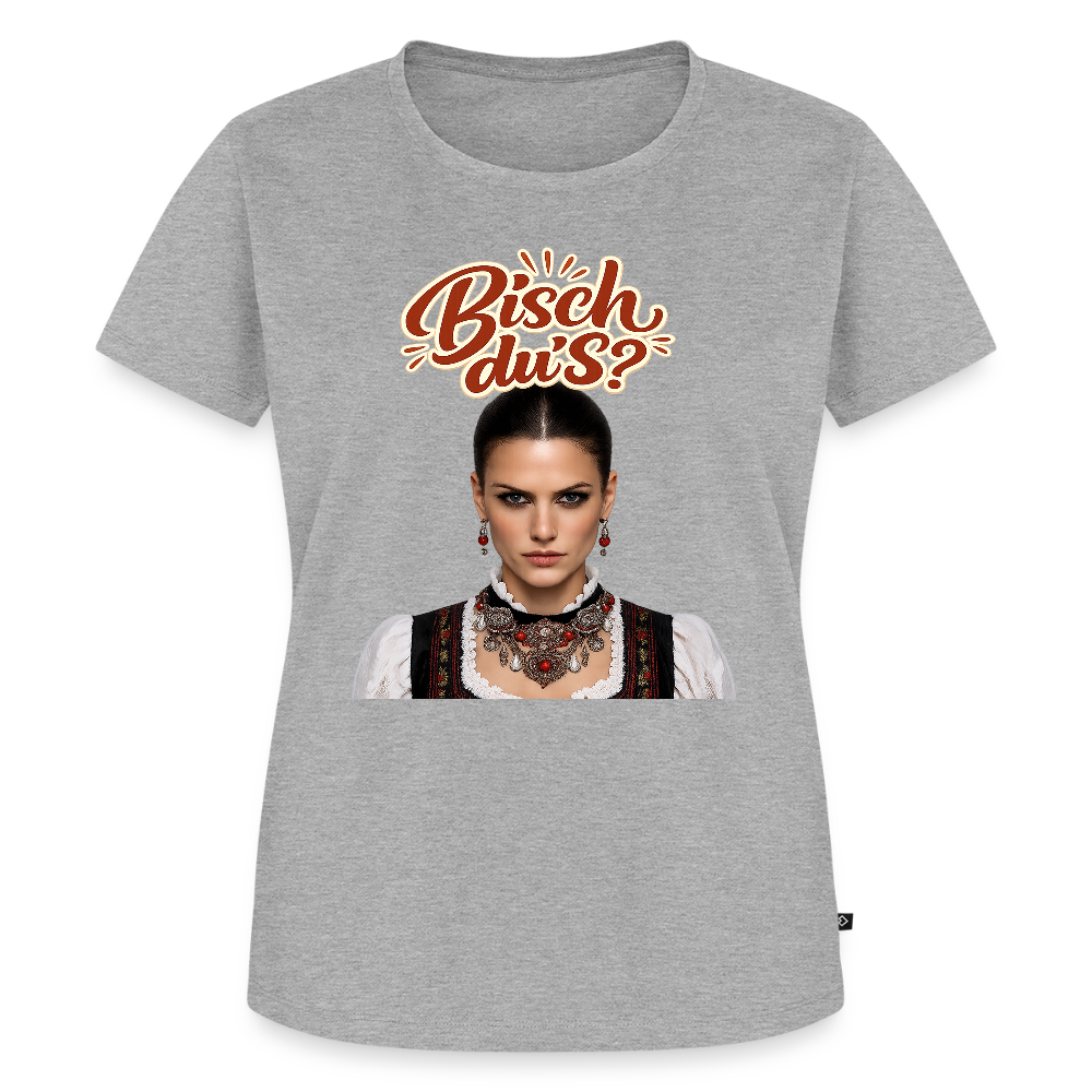 Schwarzwaldstolz – Sie weiß, wer sie isch | Frauen Premium T-Shirt - Grau meliert