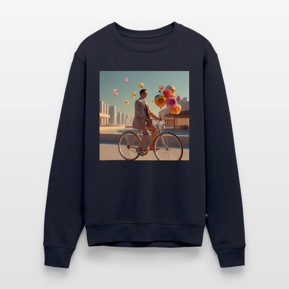 Fahrt ins Ungewisse (mit Blumen) |  Männer Premium Pullover - Navy