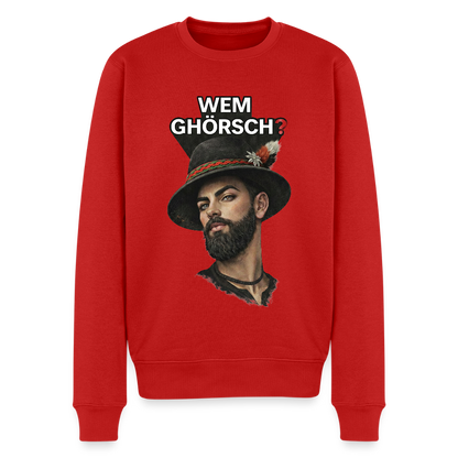 Wem ghörsch? – Alemannische Klärung |  Männer Premium Pullover - Rot