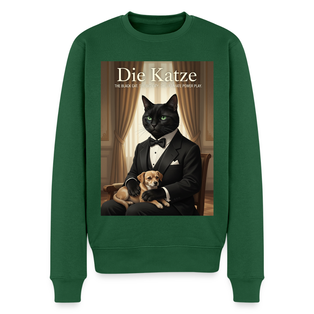 Die Katze – Krümel regelt das |  Männer Premium Pullover - Flaschengrün