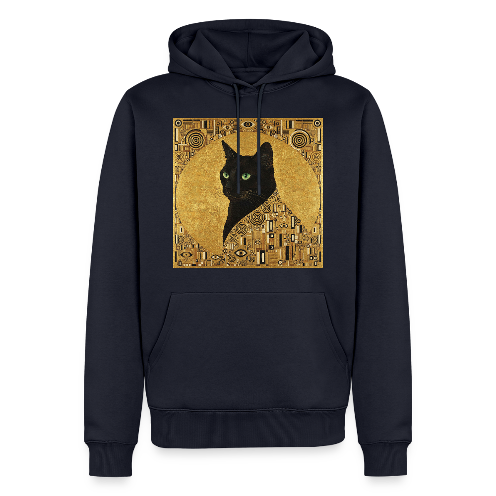 Adele… aber sie schnurrt – Goldene Katze à la Klimt | Männer Premium Hoodie - Navy