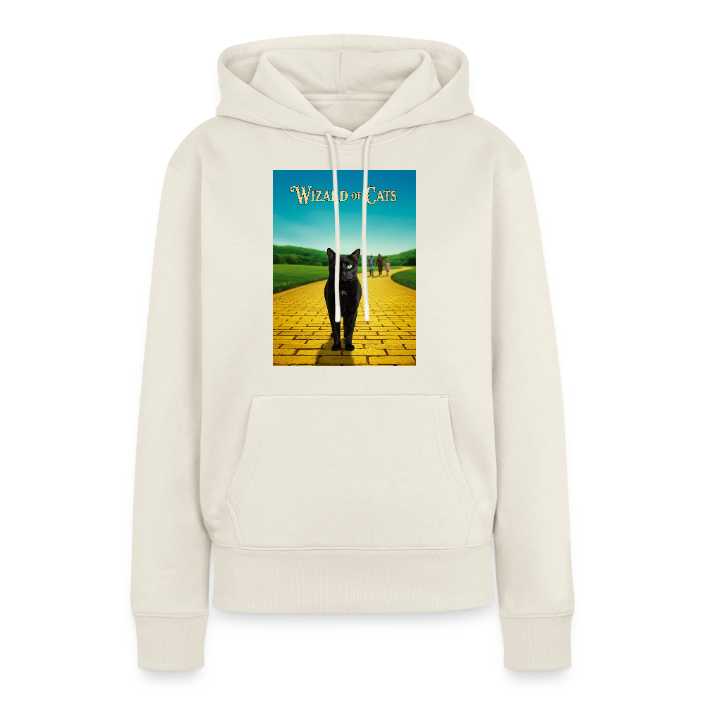 Wizard of Cats – Der gelbe Weg gehört Krümel | Frauen Premium Hoodie - Naturweiß