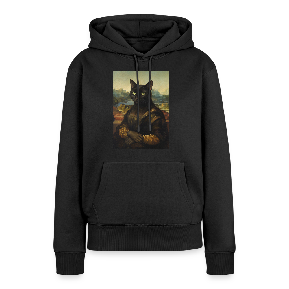 Mona Lisa… aber es ist eine Katze | Frauen Premium Hoodie - Schwarz