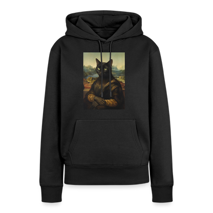 Mona Lisa… aber es ist eine Katze | Frauen Premium Hoodie - Schwarz
