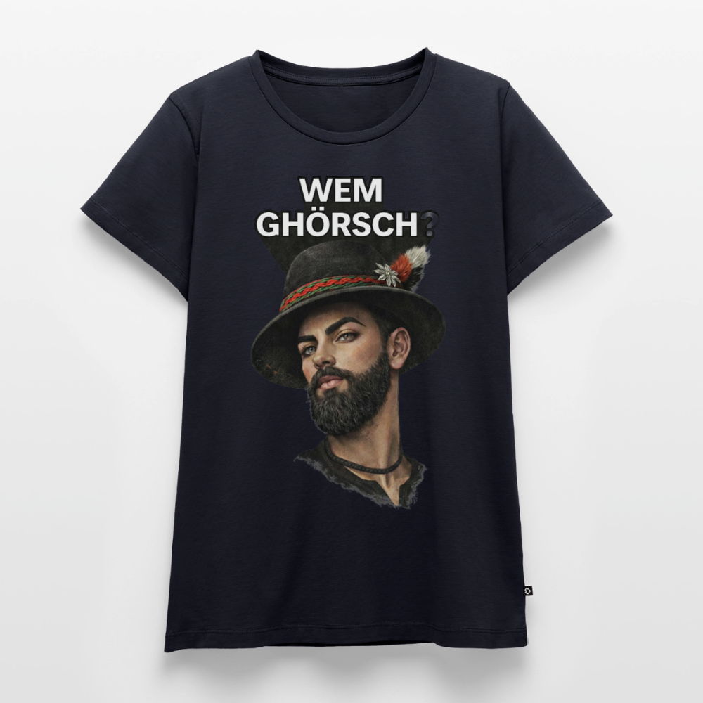 Wem ghörsch? – Alemannische Klärung | Frauen Premium T-Shirt - Navy