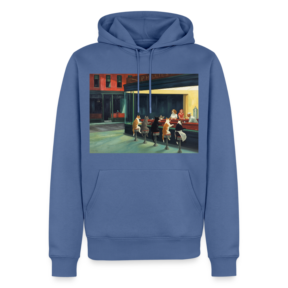 Wenn Hopper Katzen gemalt hätte | Männer Premium Hoodie - Taubenblau