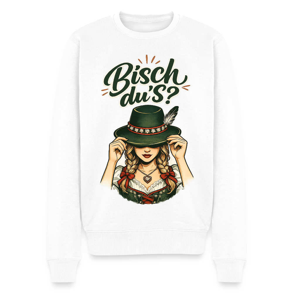 Bisch du’s? – Der Blick sagt alles |  Männer Premium Pullover - Weiß
