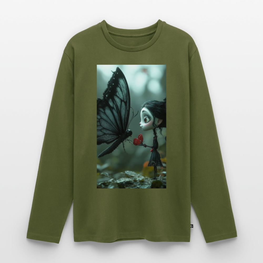 Mut für einen Moment | Männer Premium Bio Langarmshirt - Khaki