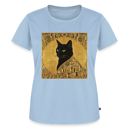 Adele… aber sie schnurrt – Goldene Katze à la Klimt | Frauen Premium T-Shirt - Hellblau