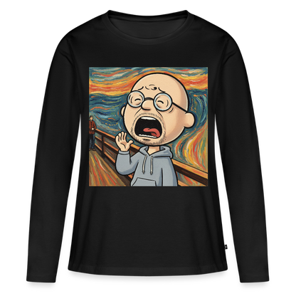 Der Schrei… aber heute bin ich dran | Frauen Premium Bio Langarmshirt - Schwarz