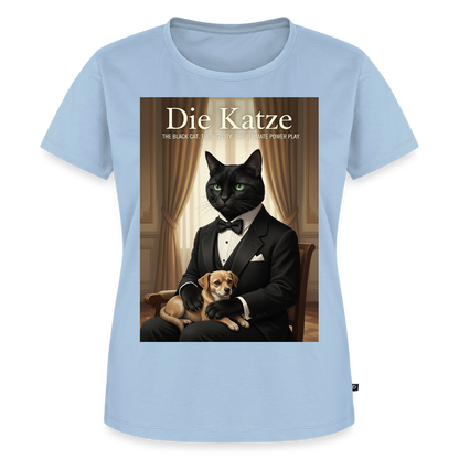 Die Katze – Krümel regelt das | Frauen Premium T-Shirt - Hellblau