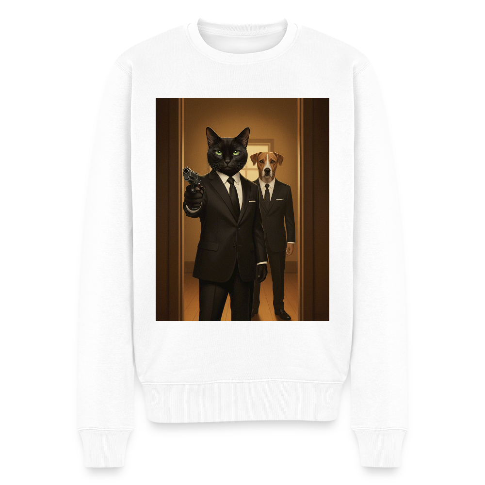 Krümel – Say Meow Again |  Männer Premium Pullover - Weiß