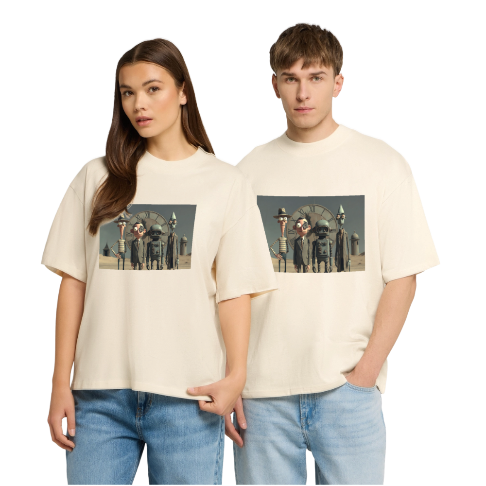 Pünktlich zu spät – Die seltsame Gesellschaft | Stanley/Stella Oversized Unisex Bio T-Shirt Blaster - Natur