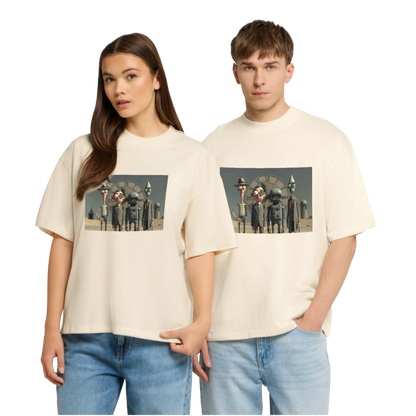 Pünktlich zu spät – Die seltsame Gesellschaft | Stanley/Stella Oversized Unisex Bio T-Shirt Blaster - Natur