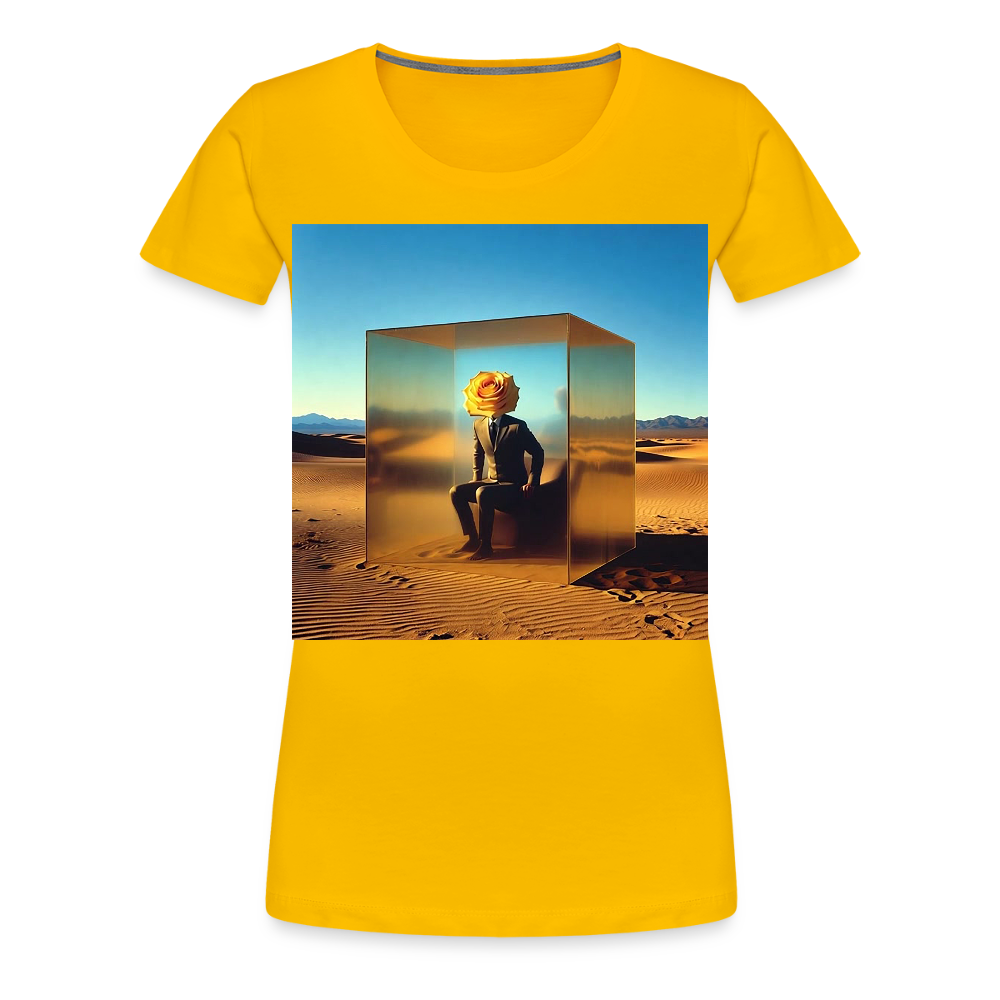 Gefühle unter Glas | Frauen Premium T-Shirt - Sonnengelb