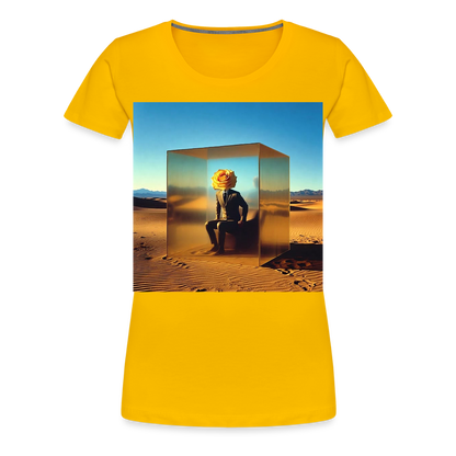 Gefühle unter Glas | Frauen Premium T-Shirt - Sonnengelb