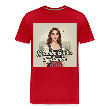 E Lambe, lambe, uffelambe – Alemannischer Geistesblitz | Männer Premium T-Shirt - Rot
