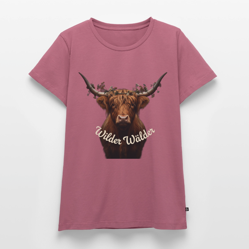 Wilder Wälder – Schwarzwald Highland Rind | Frauen Premium T-Shirt - Mauve