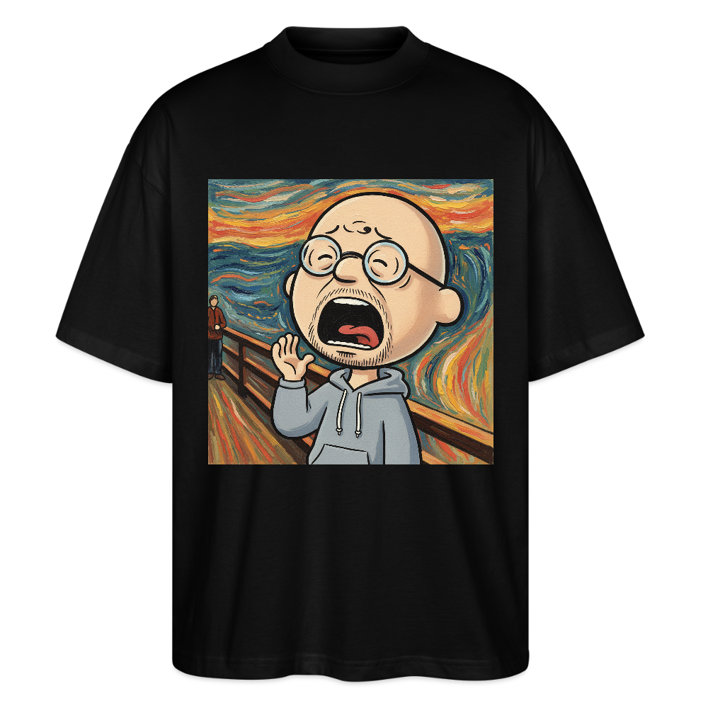 Der Schrei… aber heute bin ich dran | Stanley/Stella Oversized Unisex Bio T-Shirt Blaster - Schwarz
