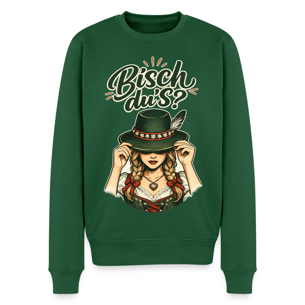 Bisch du’s? – Der Blick sagt alles |  Männer Premium Pullover - Flaschengrün