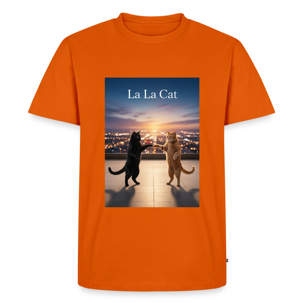 La La Cat – Tanz über den Dächern | Männer Premium T-Shirt - Orange 