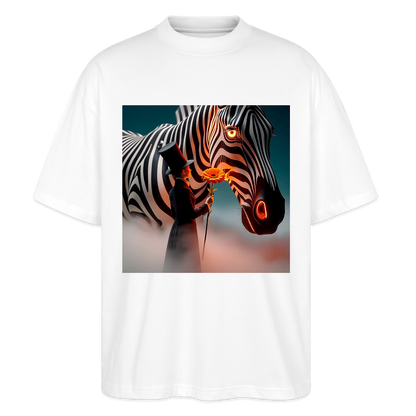 Blumen für ein Zebra | Stanley/Stella Oversized Unisex Bio T-Shirt Blaster - Weiß