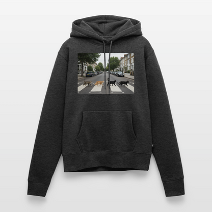 The Purrfect Crossing – Wir waren vor der Band da | Frauen Premium Hoodie - Anthrazit meliert