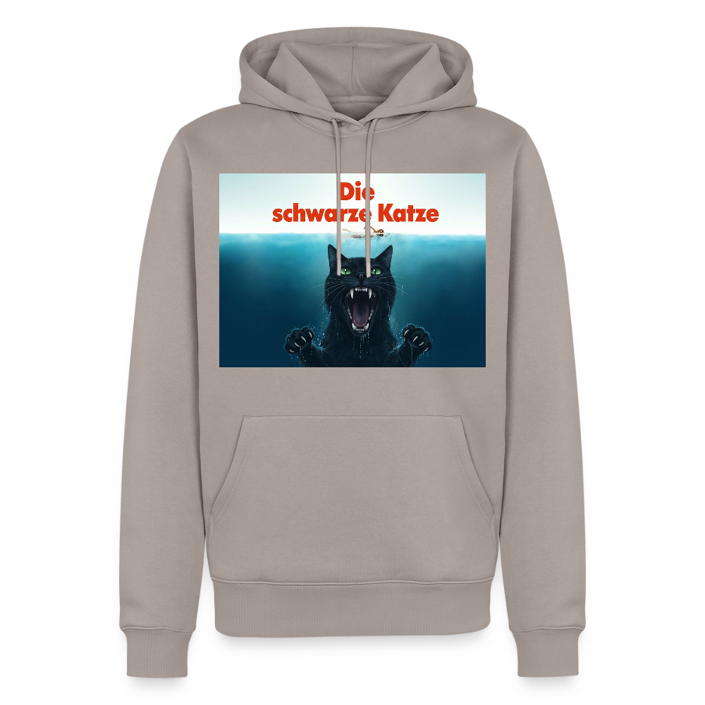 Die schwarze Katze - Krümel taucht auf | Männer Premium Hoodie - Taupe