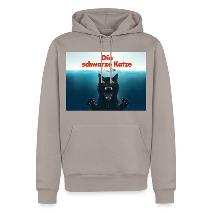 Die schwarze Katze - Krümel taucht auf | Männer Premium Hoodie - Taupe