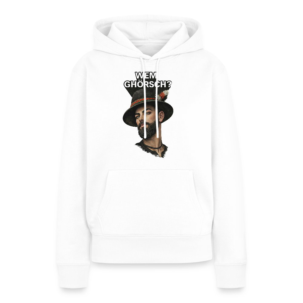 Wem ghörsch? – Alemannische Klärung | Frauen Premium Hoodie - Weiß