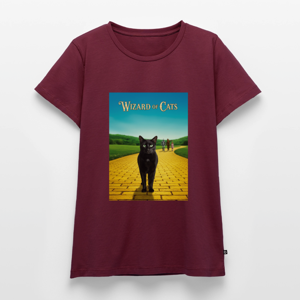 Wizard of Cats – Der gelbe Weg gehört Krümel | Frauen Premium T-Shirt - Burgunderrot