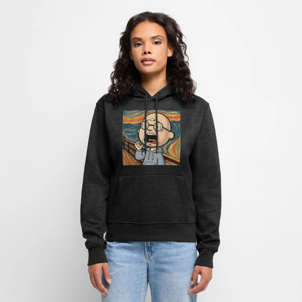 Der Schrei… aber heute bin ich dran | Frauen Premium Hoodie - Anthrazit meliert